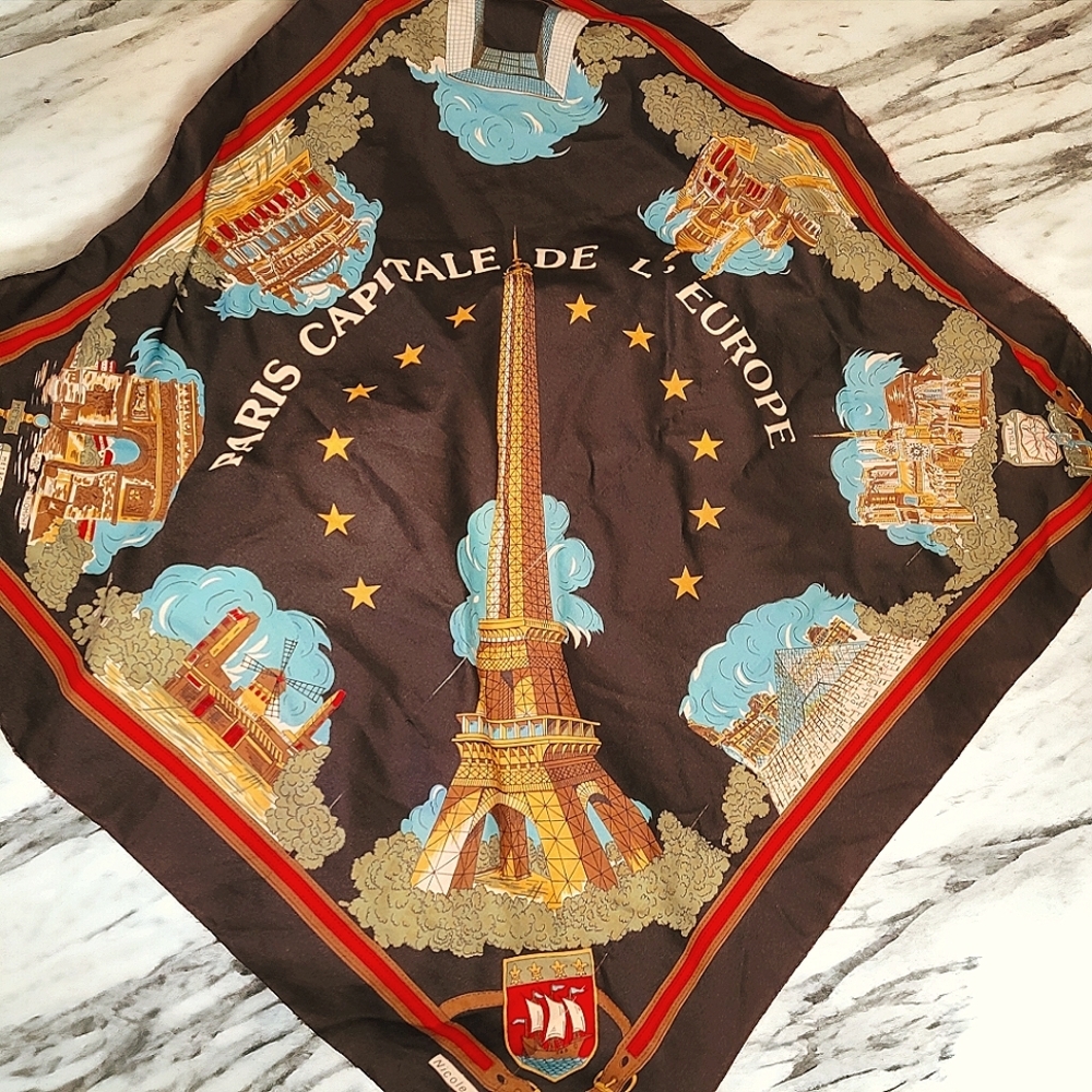 Vintage Nicole De Beauvoir Paris Scarf